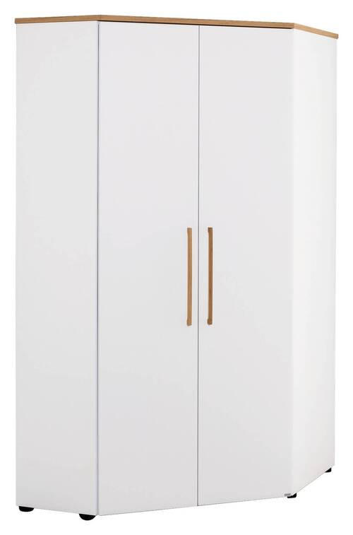 BABYKLEIDERSCHRANK Oscar Weiß, Eichefarben  - Eichefarben/Weiß, Basics, Holz/Holzwerkstoff (101,9/206/125,9cm) - Paidi
