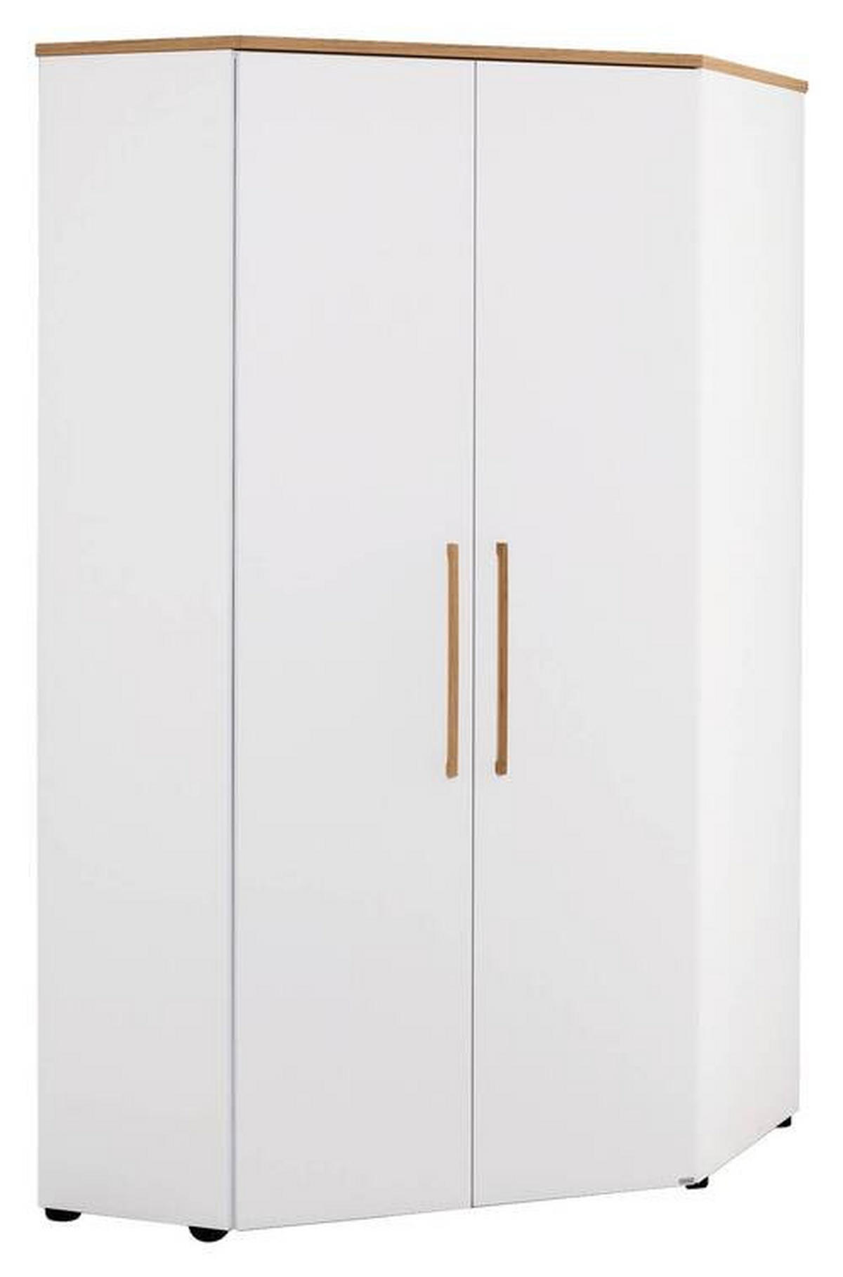 BABA RUHÁSSZEKRÉNY Oscar  - tölgyfa/fehér, Basics, faalapú anyag/fa (101,9/206/125,9cm) - Paidi