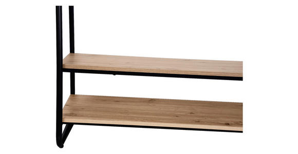 GARDEROBENSTÄNDER in Naturfarben, Schwarz 100/160/45 cm   - Schwarz/Naturfarben, Basics, Holzwerkstoff/Metall (100/160/45cm) - Xora