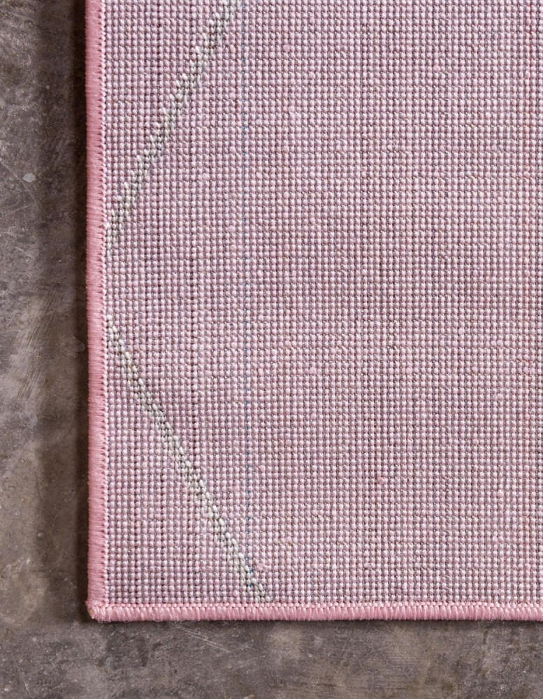 TEPPICH "CROSSES FRIEZE"  60/90 cm  Rosa, Weiß   - Rosa/Weiß, KONVENTIONELL, Textil (60/90cm) - MID.YOU