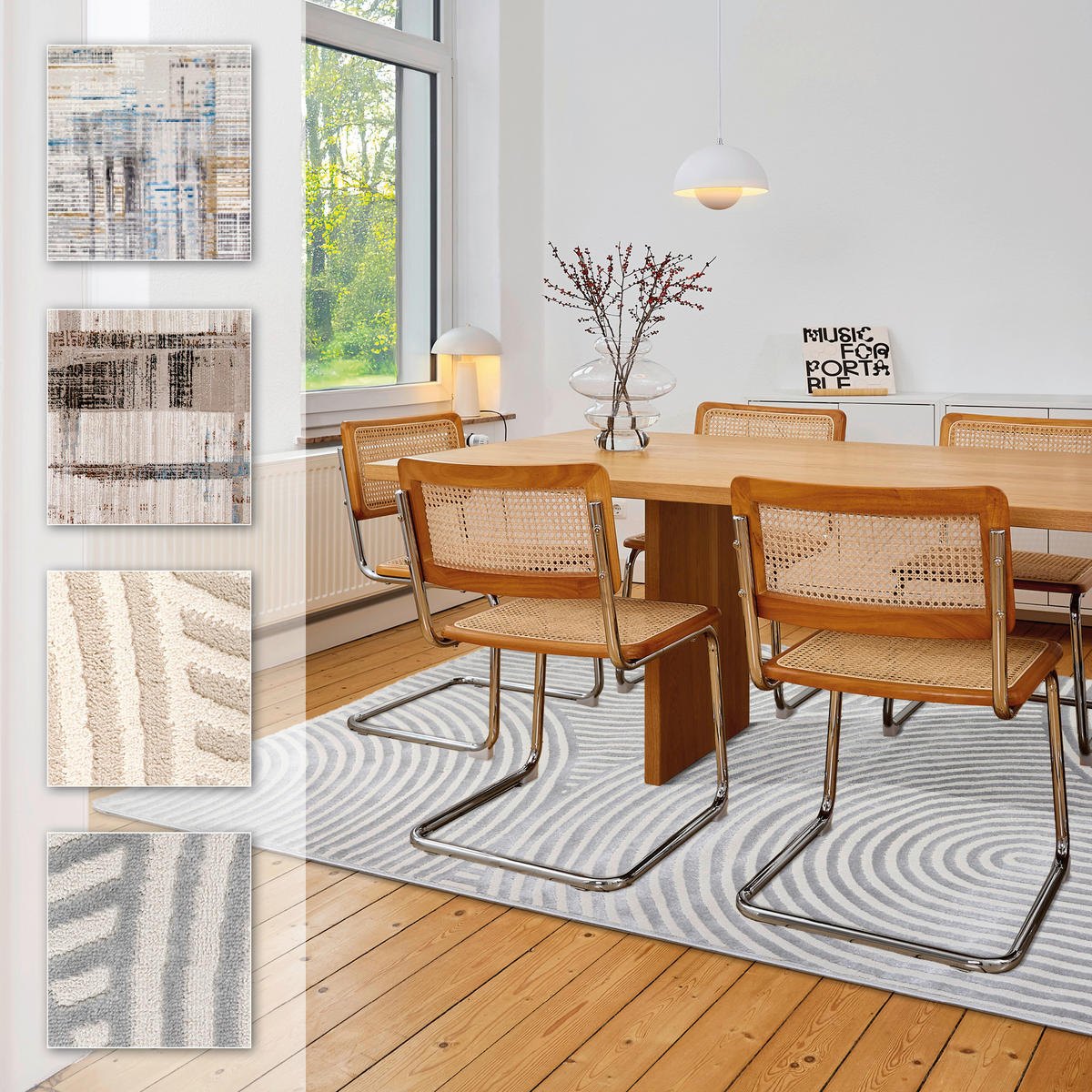 WEBTEPPICH 160/230 cm Jules Silberfarben rechteckig  - Silberfarben, Basics, Kunststoff/Textil (160/230cm) - Astra