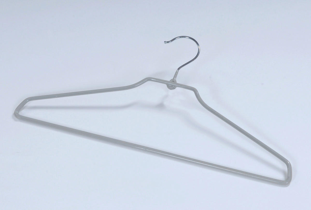 Set de umeraşe 3 bucăţi - argintiu, Basics, plastic/metal (38cm)