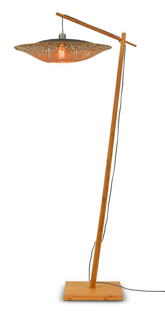 STEHLEUCHTE 80/60/176 cm    - Schwarz/Naturfarben, Trend (80/60/176cm) - Good & Mojo