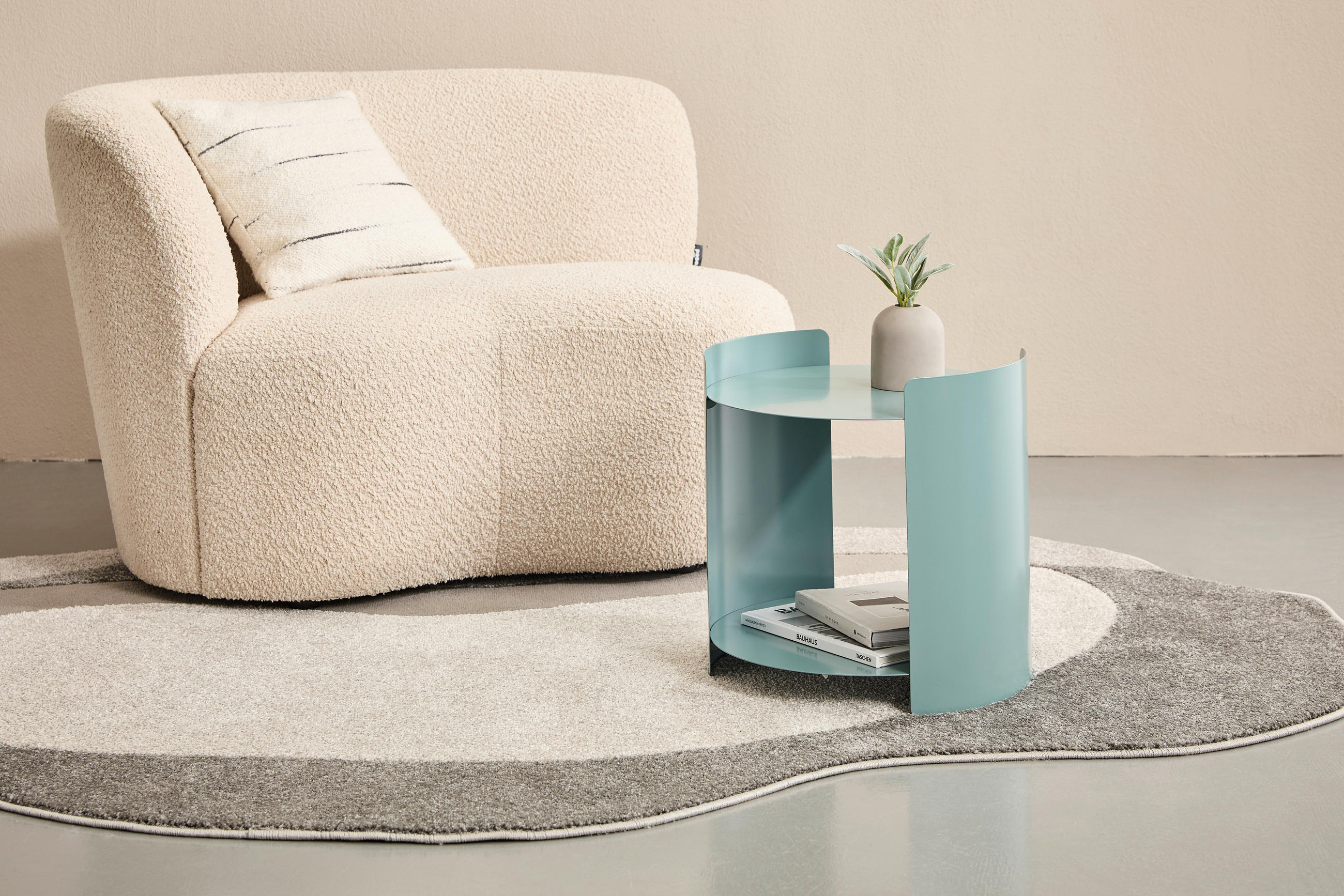 BEISTELLTISCH in Metall 40/40/40 cm  - Grün, Design, Metall (40/40/40cm) - Xora