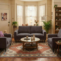 3-SITZER-SOFA Cord Taupe  - Taupe/Schwarz, Design, Textil/Metall (188/85/92cm) - Livetastic