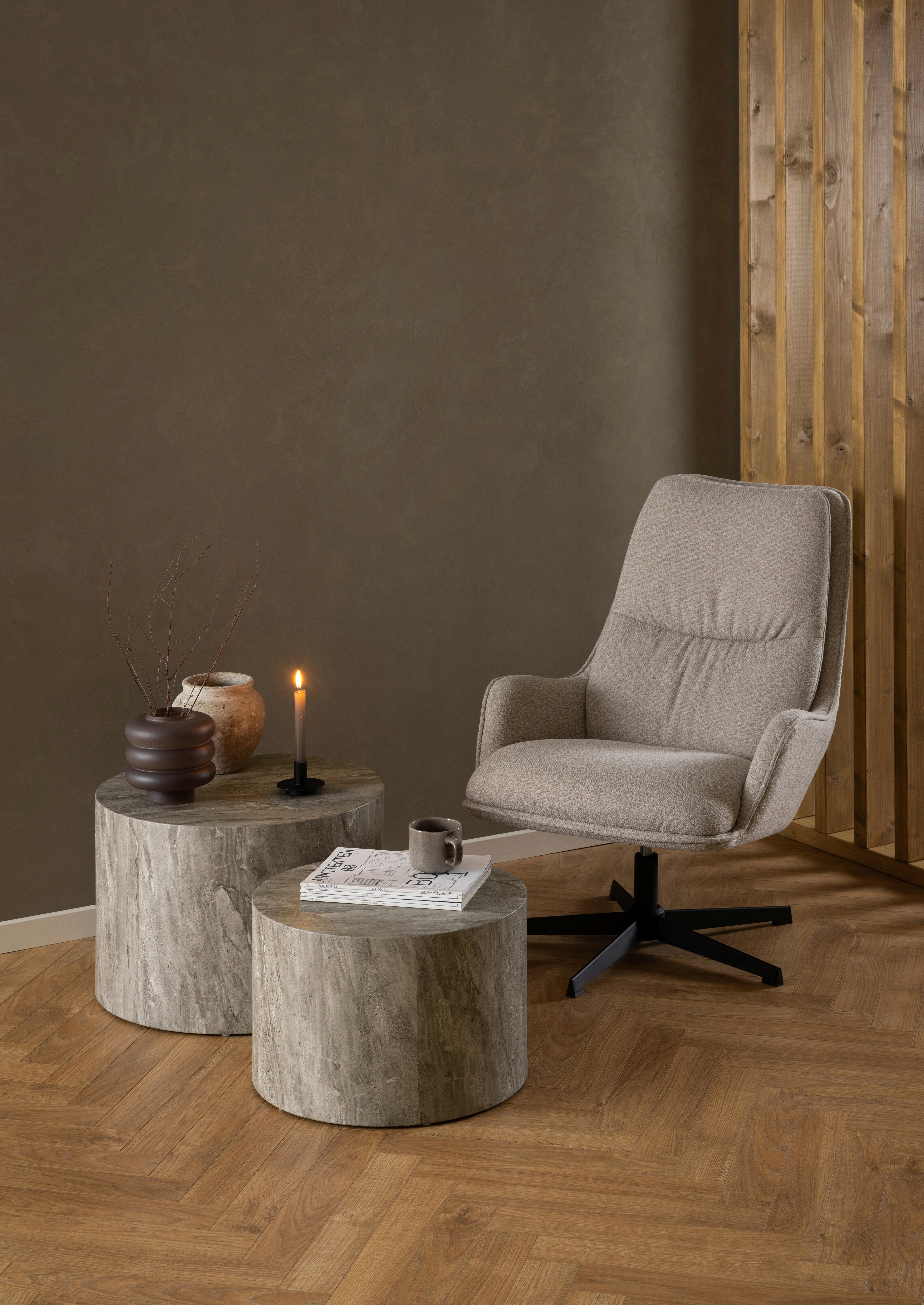COUCHTISCHSET in Holzwerkstoff 58/58/40 cm   - Grau, Design, Holzwerkstoff (58/58/40cm) - MID.YOU