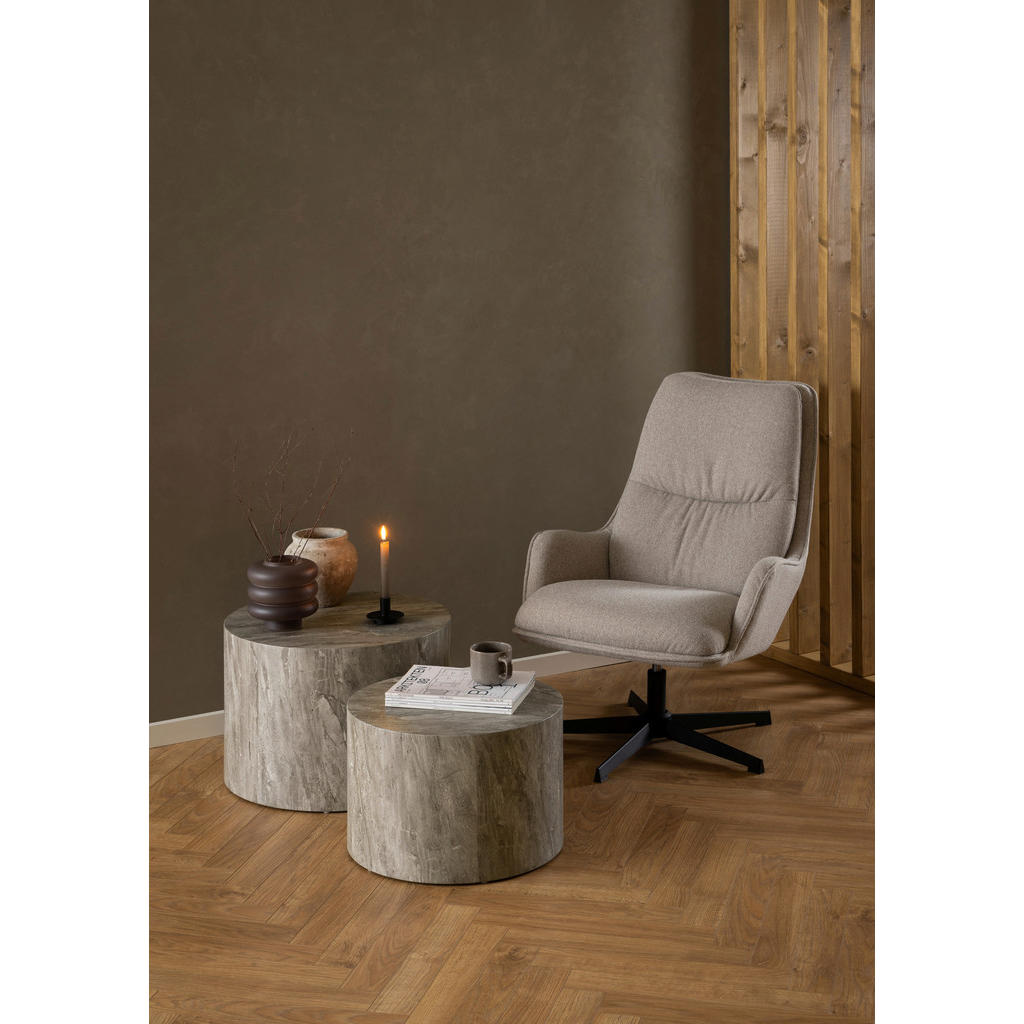 Thumbnail - Mid.you Couchtischset, Grau, Holzwerkstoff, 2-teilig, zylindrisch, 58x40x58 cm, FSC Mix, Wohnzimmer, Wohnzimmertische, S...