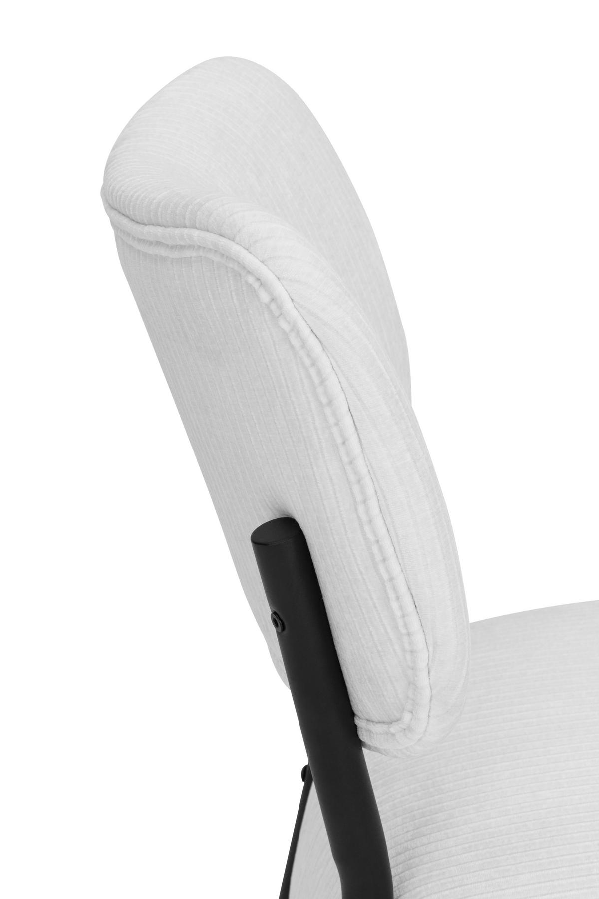 KŘESLO, textil, krémová - černá/krémová, Design, kov/textil (62/76/65,5cm) - P & B