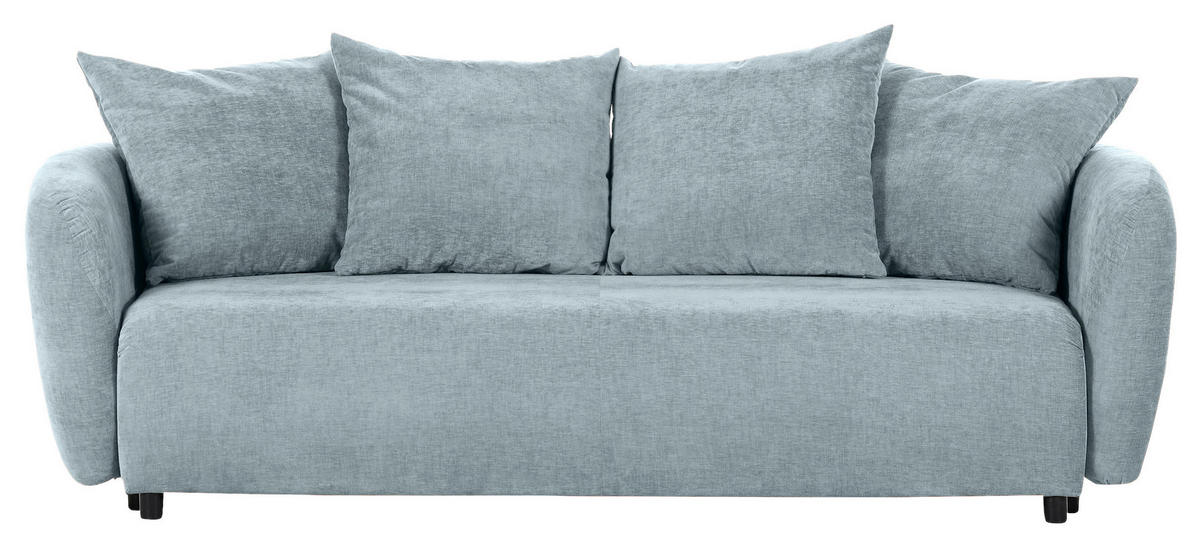 SCHLAFSOFA in Flachgewebe Blau  - Blau/Schwarz, KONVENTIONELL, Kunststoff/Textil (250/74/108cm) - Carryhome