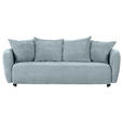 SCHLAFSOFA Flachgewebe Blau  - Blau/Schwarz, KONVENTIONELL, Kunststoff/Textil (250/74/108cm) - Carryhome