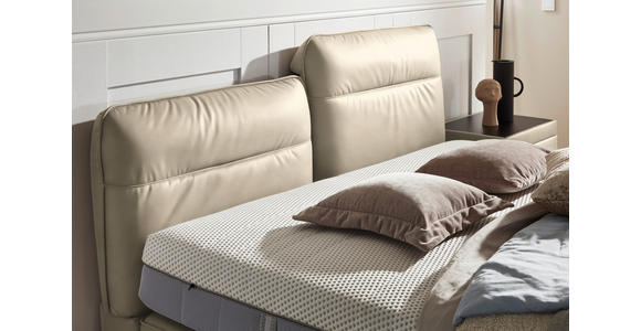 BOXSPRINGBETT 160/200 cm in Beige - Beige/Schwarz, Design, Textil/Metall (160/200cm) - Johann Jakob