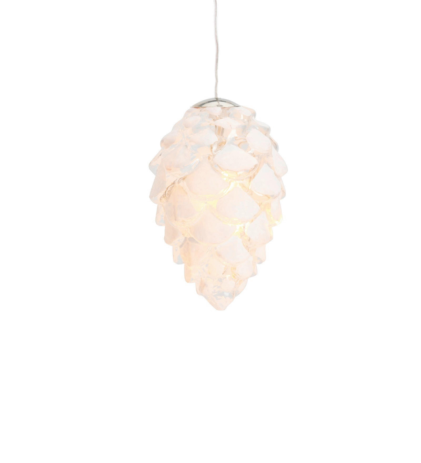 LED-DEKOLEUCHTE Christmas   - Transparent/Weiß, KONVENTIONELL, Glas (8cm)