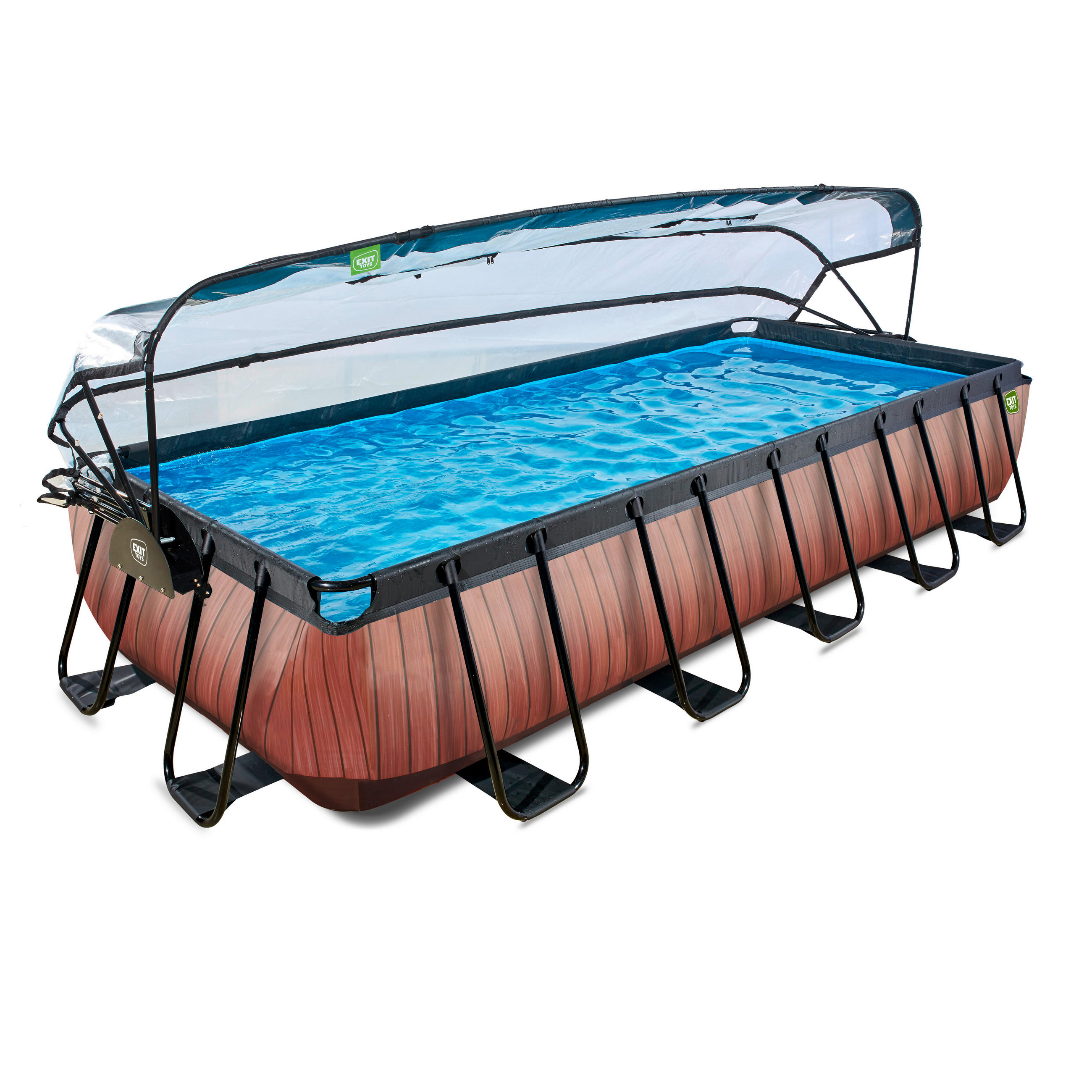 POOL-SET 610/320/220 cm  - Braun, KONVENTIONELL, Kunststoff (610/320/220cm) - EXIT Toys