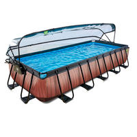 POOL-SET 540/250/100 cm  - Braun, KONVENTIONELL, Kunststoff (540/250/100cm) - EXIT Toys
