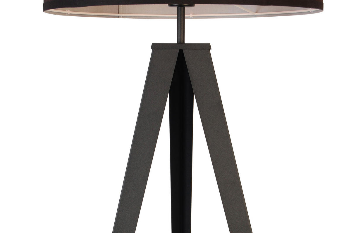 STOJACÍ LAMPA, 45/153 cm  - černá, Trend, kov/textil (45/153cm) - Novel
