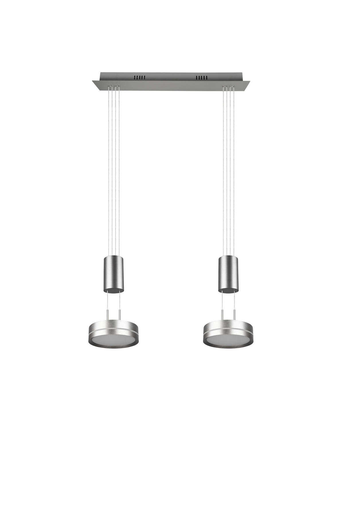 LED-HÄNGELEUCHTE 55/14/150 cm    - Nickelfarben, Basics, Metall (55/14/150cm) - Trio Leuchten