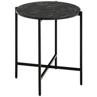 BEISTELLTISCH 42,7/42,7/44,3 cm Schwarz rund  - Schwarz, MODERN, Holzwerkstoff/Metall (42,7/42,7/44,3cm)
