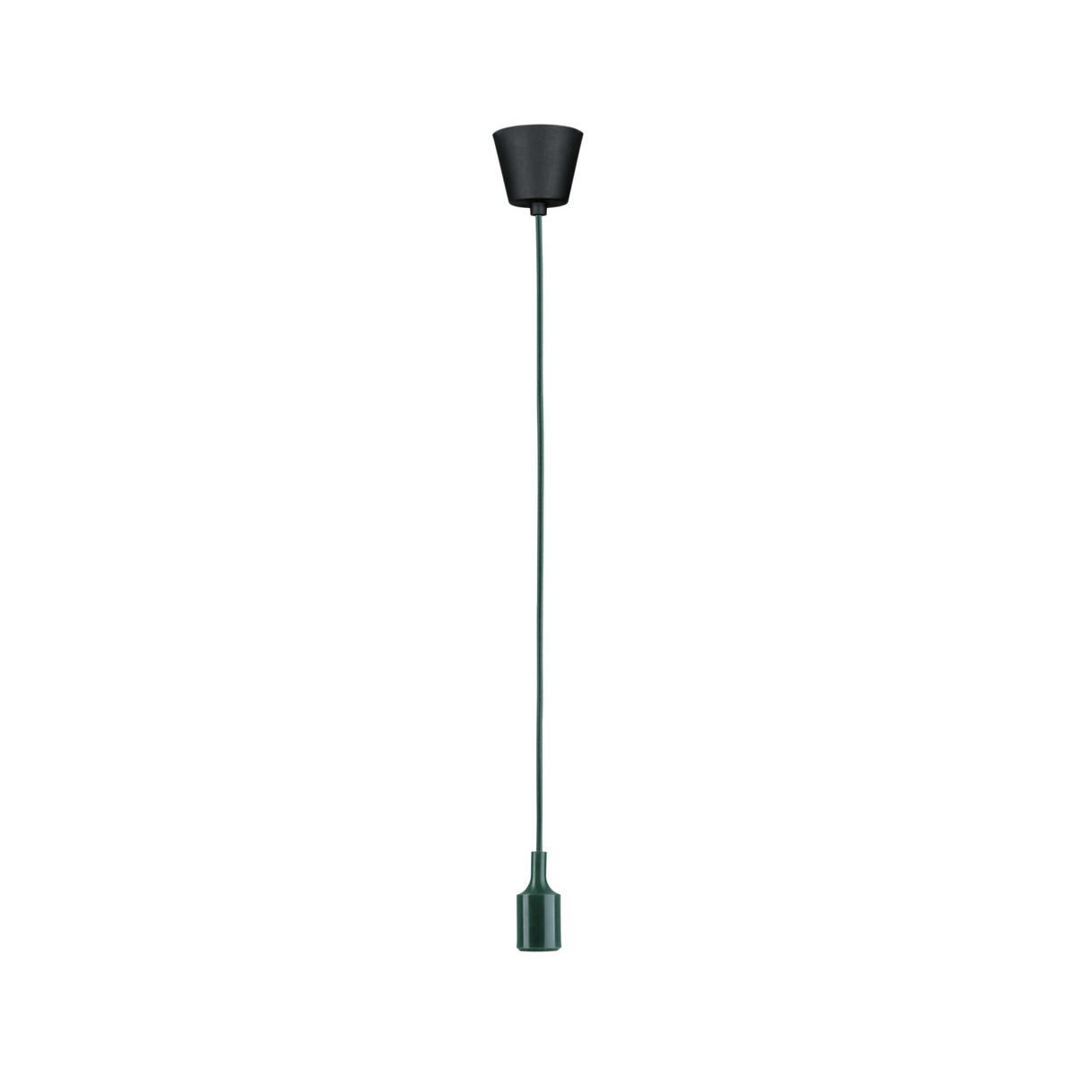 HÄNGELEUCHTE 78429 9,0/218 cm   - Schwarz/Grün, Basics, Kunststoff/Textil (9,0/218cm) - Paulmann