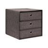 FIÓKOS TÁROLÓ  - barna/szürke, Basics, karton/textil (32/32/32cm) - Homeware