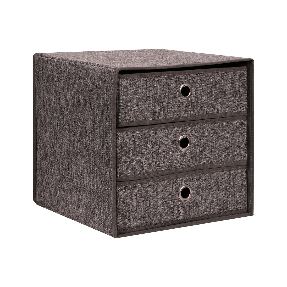 ZÁSUVKOVÝ BOX - šedá/hnědá, Basics, kov/karton (32/32/32cm) - Homeware