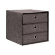 SCHUBLADENBOX     - Braun/Grau, Basics, Karton/Textil (32/32/32cm) - Homeware