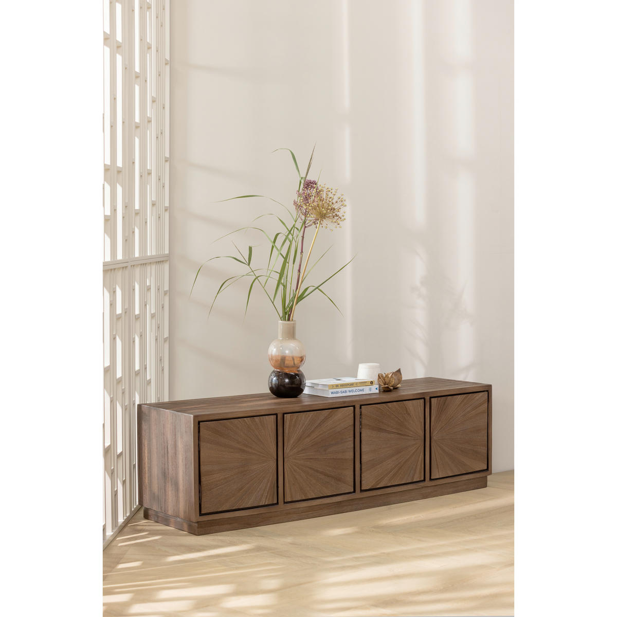 LOWBOARD Sun 150/45/44 cm  stehend  - Braun, Design, Holz (150/45/44cm) - Livetastic