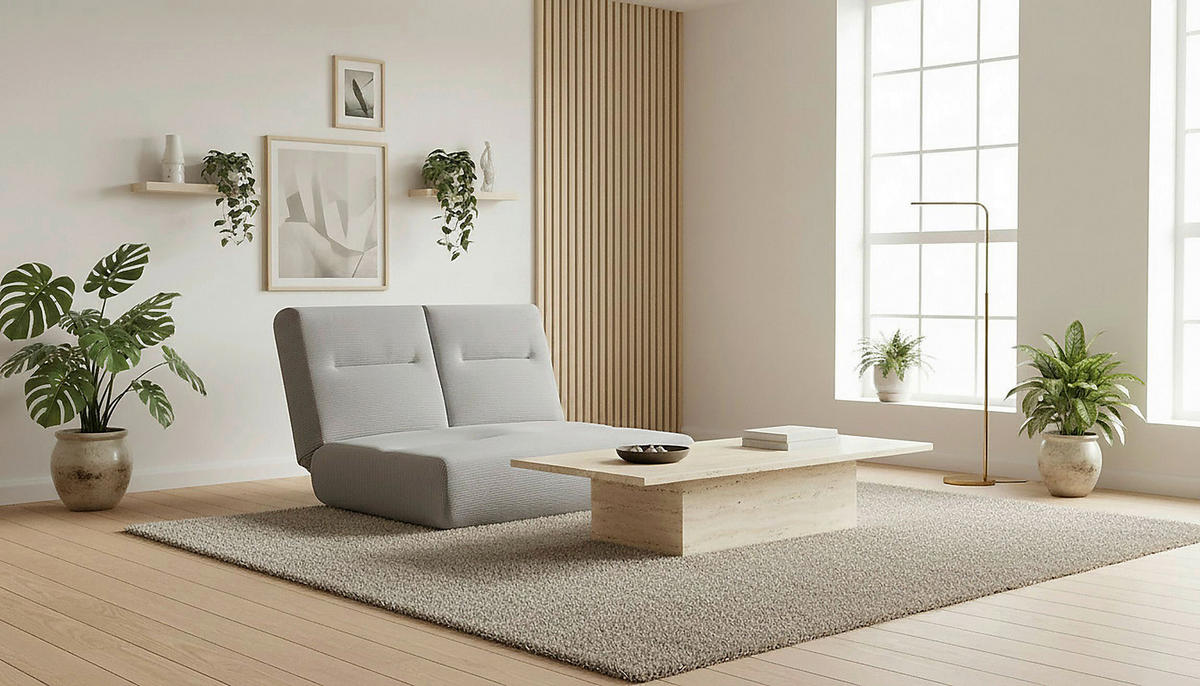 Canapea Extensibilă, textil, gri - gri, Design, textil (159/88/160cm) - Livetastic