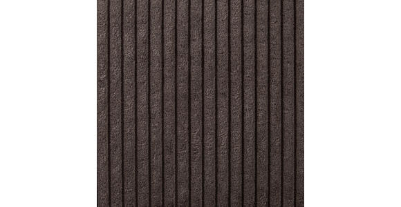 WOHNLANDSCHAFT  in Cord Graubraun  - Chromfarben/Graubraun, KONVENTIONELL, Kunststoff/Textil (180/376/180cm) - Carryhome