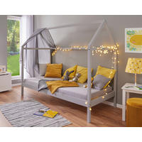 HAUSBETT 90/200 cm Hellgrau  - Hellgrau, Modern, Holz (90/200cm) - MID.YOU
