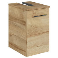 WASCHBECKENUNTERSCHRANK 30/49,8/38,3 cm  - Chromfarben/Eichefarben, KONVENTIONELL, Holzwerkstoff/Metall (30/49,8/38,3cm) - Sadena
