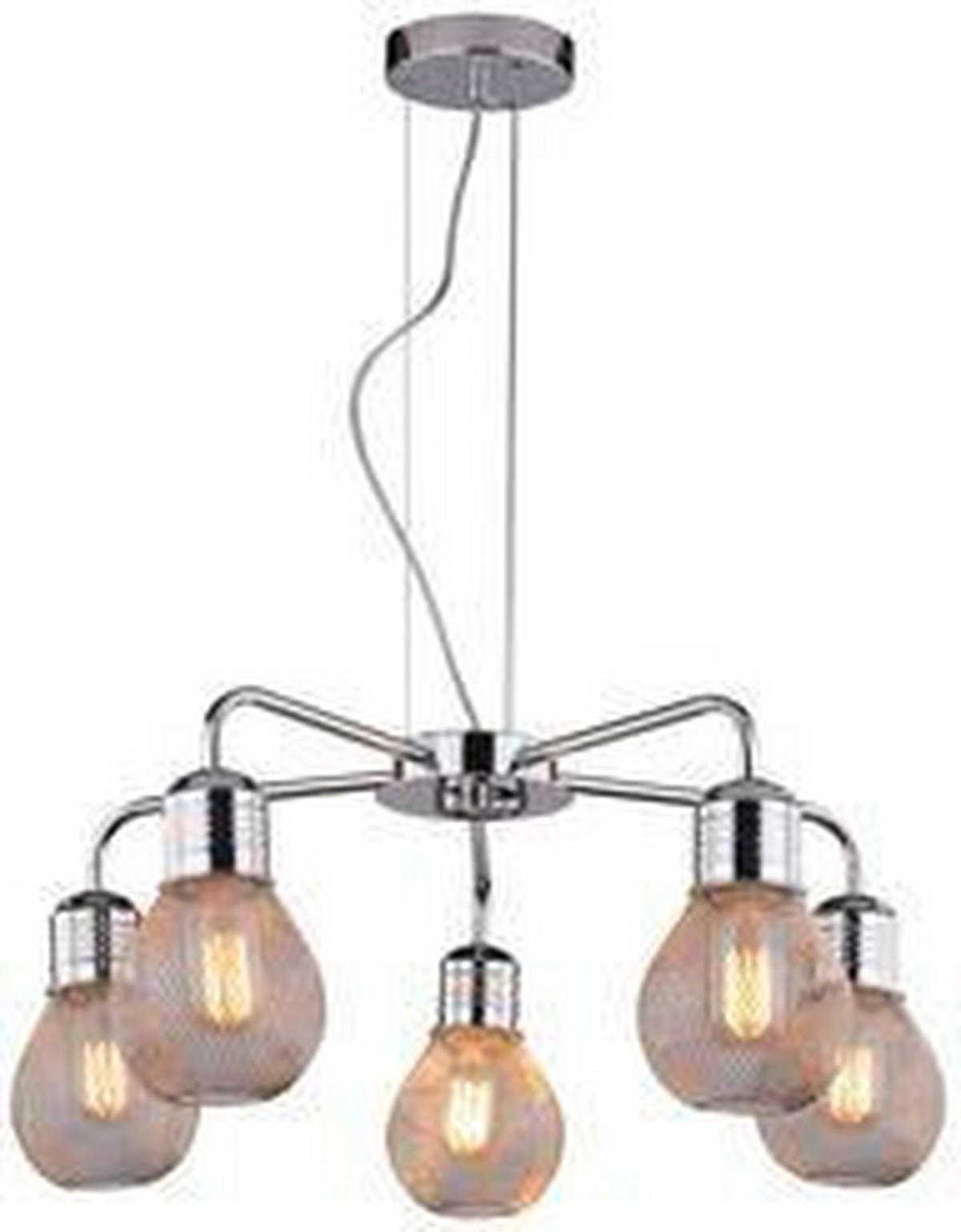 PENDELLEUCHTE 46/46/125 cm  - Chromfarben, KONVENTIONELL, Metall (46/46/125cm)