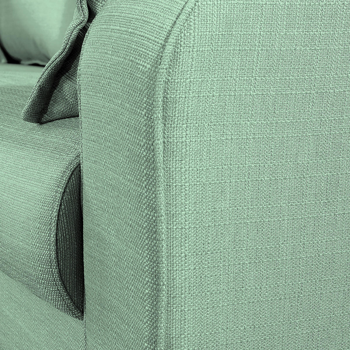 ECKSOFA Beata Mintgrün Mikrofaser  - Wengefarben/Mintgrün, Design, Holz/Textil (150/230cm) - Livetastic