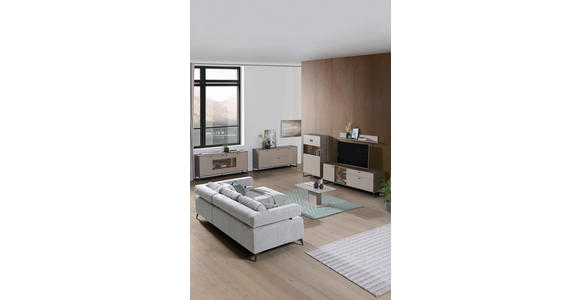 TV-ELEMENT 204/68/50 cm  - Eichefarben/Anthrazit, MODERN, Glas/Holzwerkstoff (204/68/50cm) - Carryhome