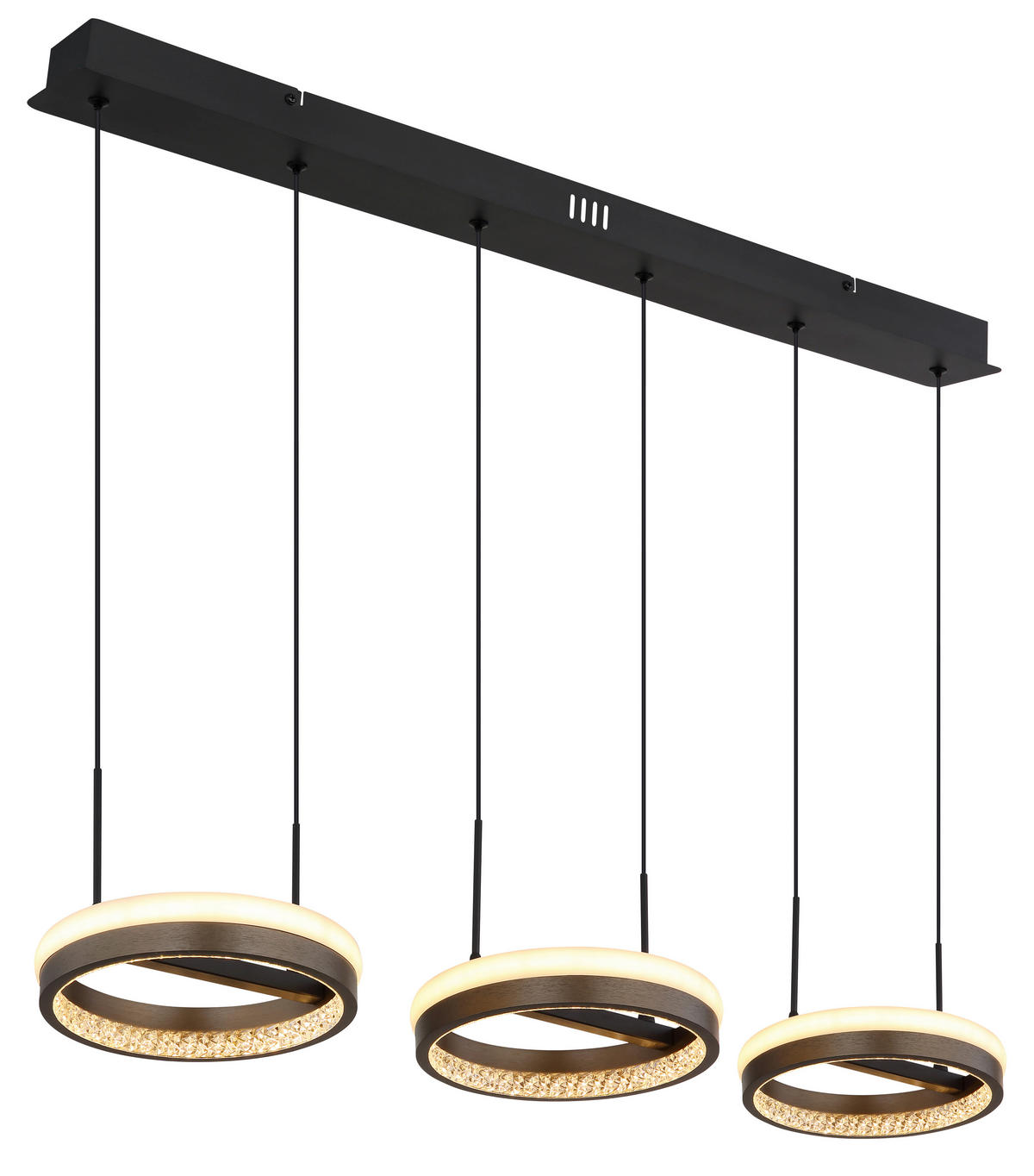VISEČA LED-SVETILKA  DELLA  1400 lm 3000, 4000, 6000 K 230 V  - temno siva/črna, Design, kovina/umetna masa (82/20,6/150cm) - Globo