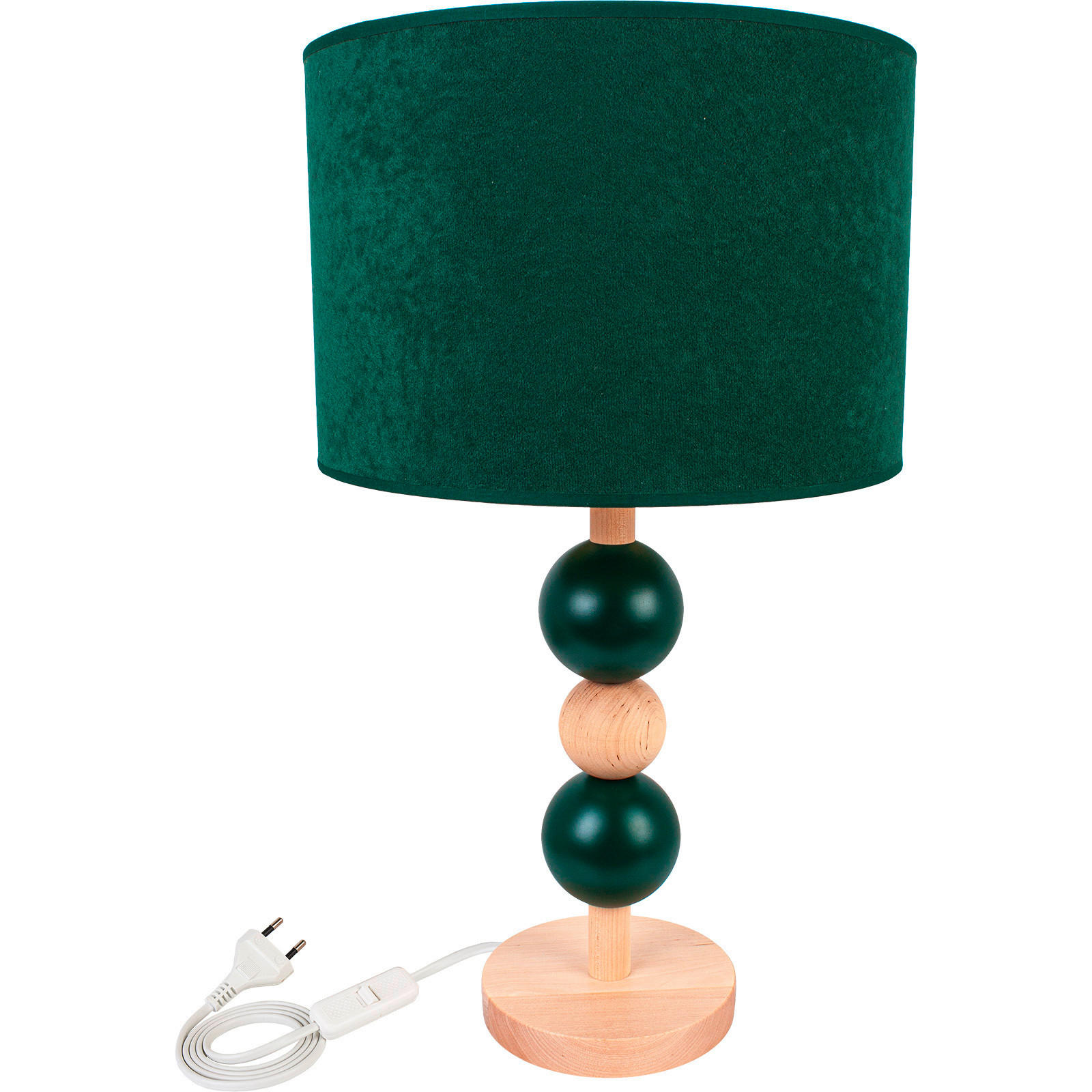 KINDERTISCHLEUCHTE 30,7/53 cm   - Waldgrün/Goldfarben, Natur, Holz (30,7/53cm)