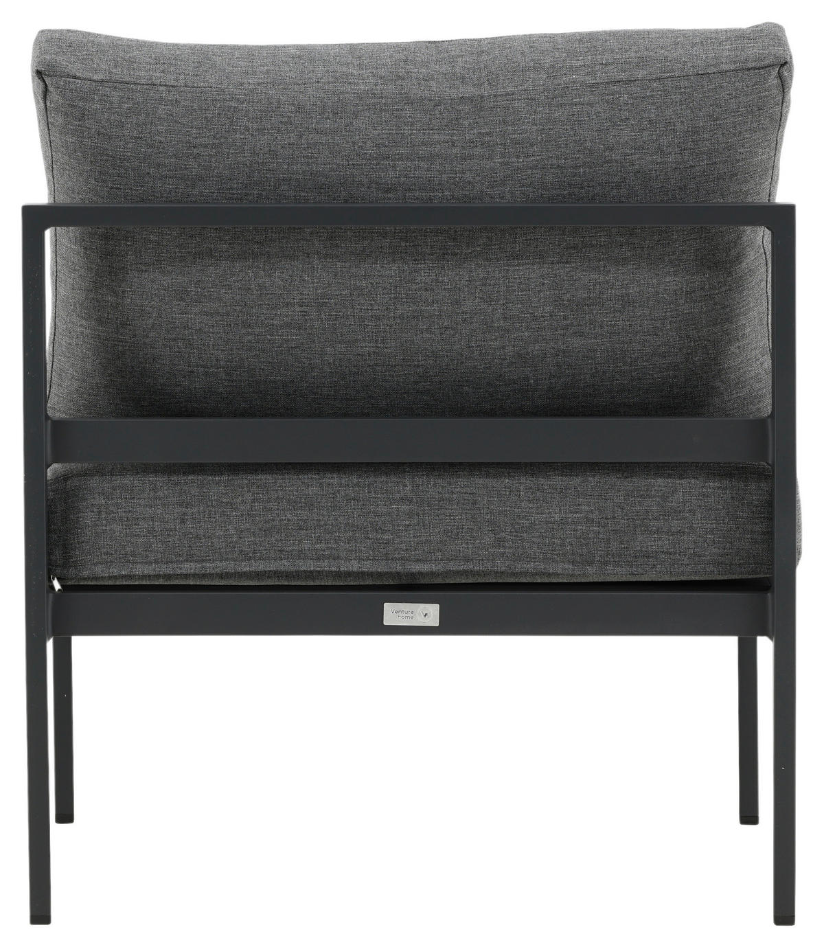 LOUNGEFÅTÖLJ  - grå/svart, Klassisk, metall (70/65/74cm) - Gardenson