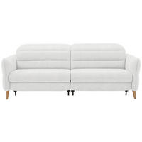 2-SITZER-SOFA in Webstoff Weiß  - Eiche Bianco/Weiß, Design, Holz/Textil (234-262/85-106/98-112cm) - Dieter Knoll