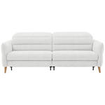 2-SITZER-SOFA  in Webstoff Weiß  - Eiche Bianco/Weiß, Design, Holz/Textil (234-262/85-106/98-112cm) - Dieter Knoll