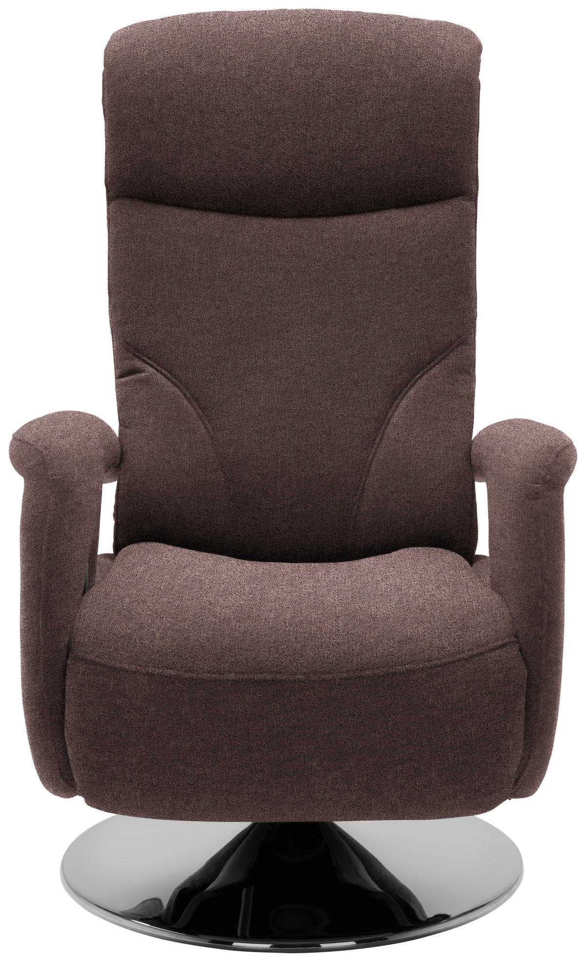 RELAXAČNÉ KRESLO, textil, hnedá - hnedá/chrómová, Design, kov/textil (71/110/83cm) - Dieter Knoll
