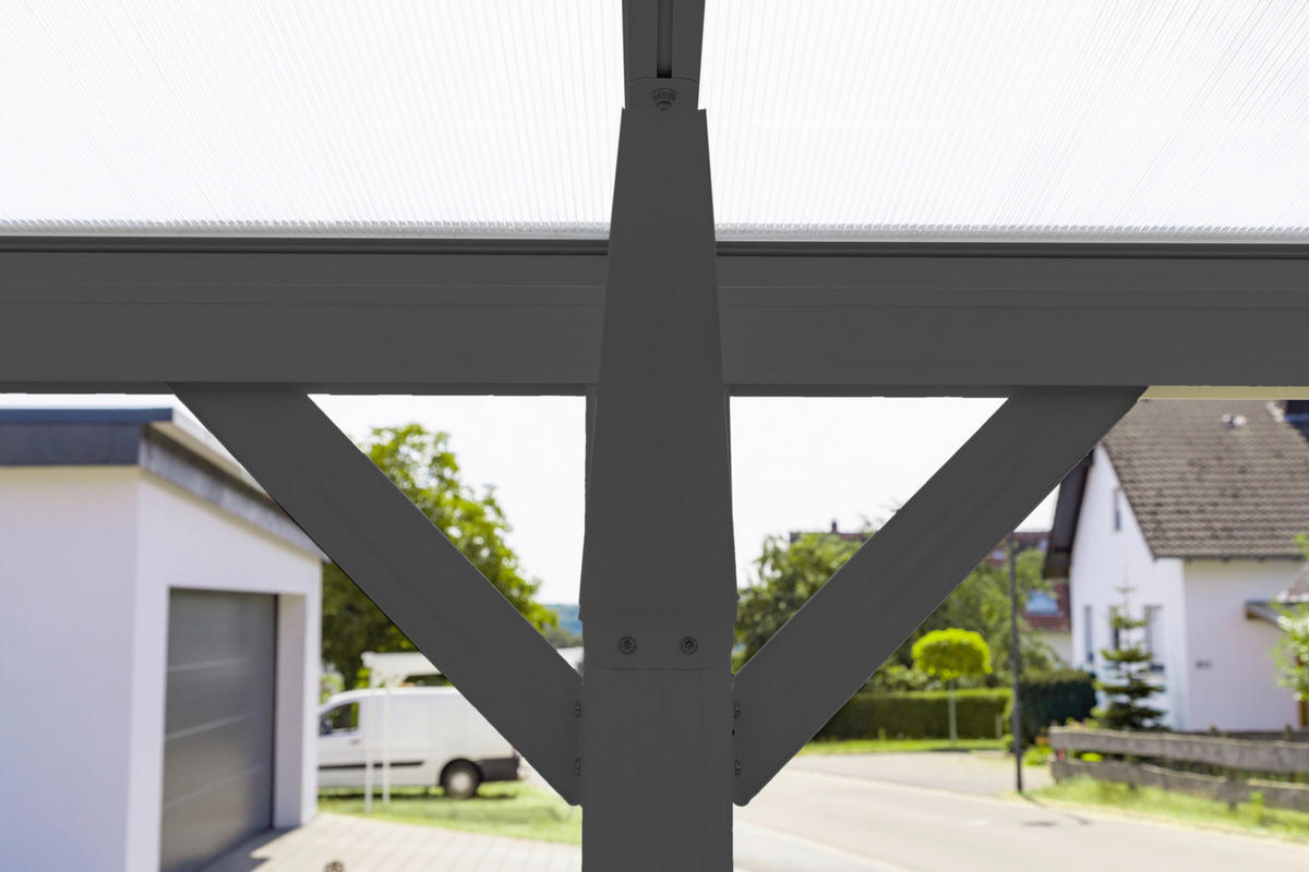 CARPORT - Anthrazit, Basics, Kunststoff/Metall (300/220/505cm)
