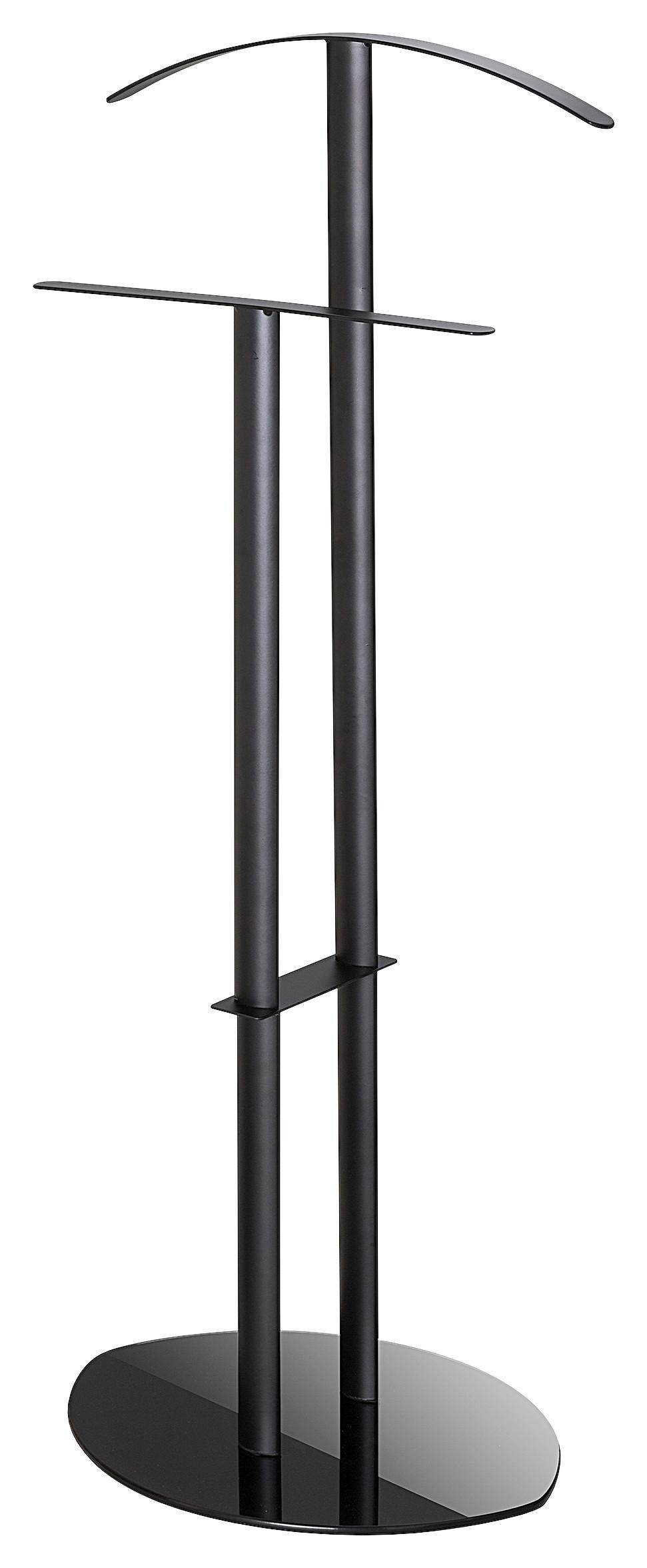 HERRENDIENER in Schwarz 45/110/34 cm   - Schwarz, KONVENTIONELL, Glas/Metall (45/110/34cm)