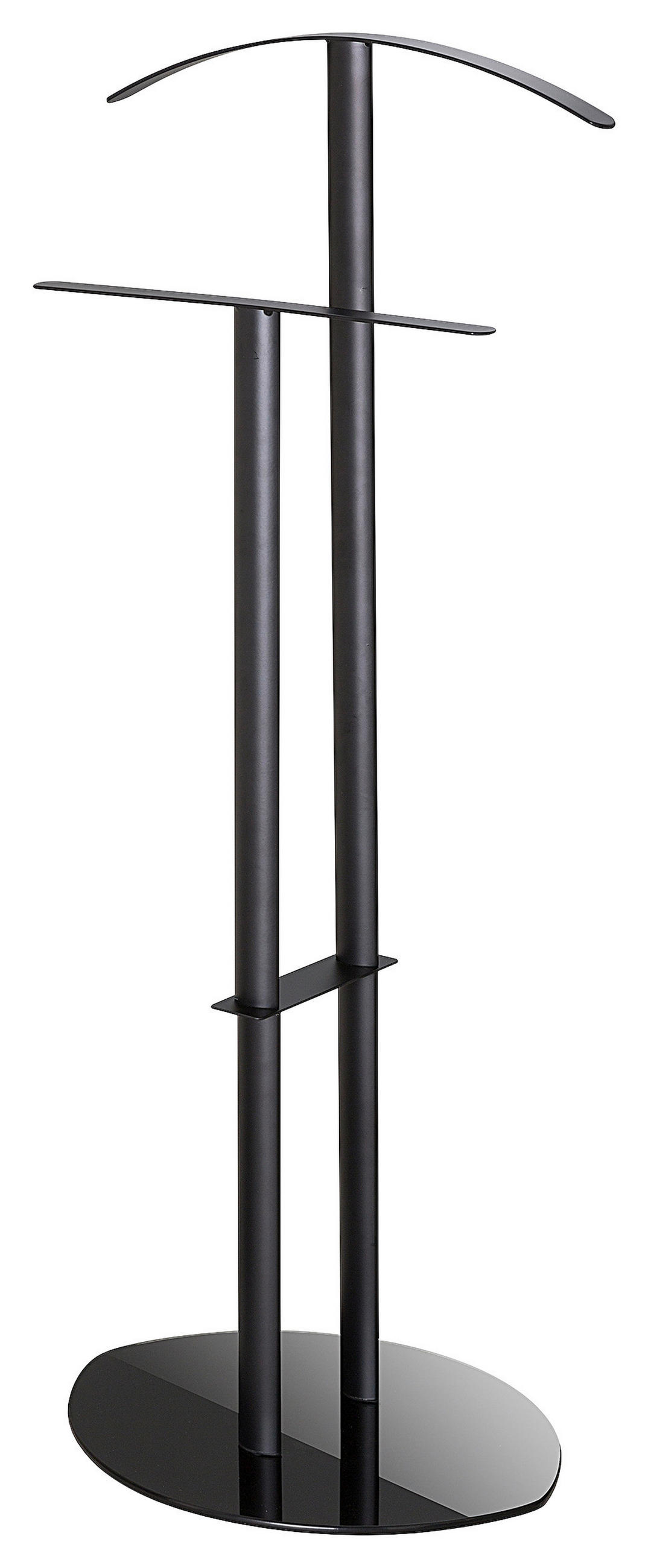 HERRENDIENER in Schwarz 45/110/34 cm   - Schwarz, KONVENTIONELL, Glas/Metall (45/110/34cm)