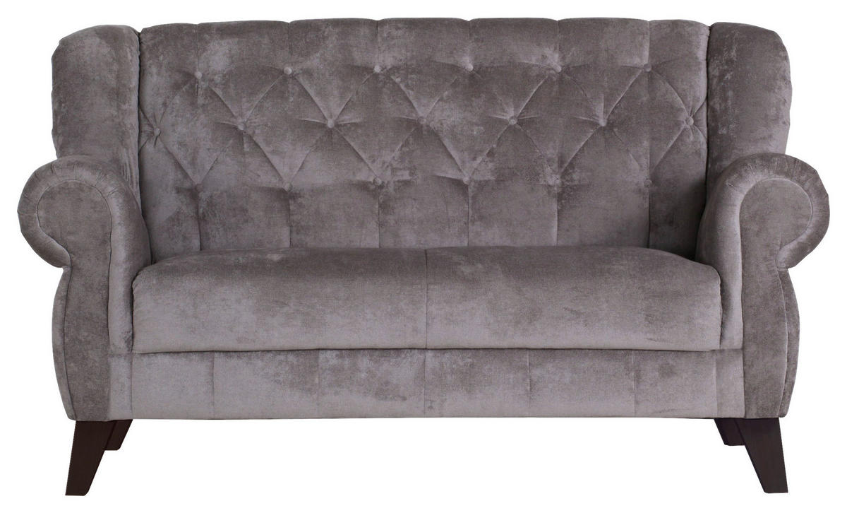 2-SITZER-SOFA in Chenille Schlammfarben  - Schlammfarben/Dunkelbraun, Trend, Holz/Textil (172/99/82cm) - MID.YOU