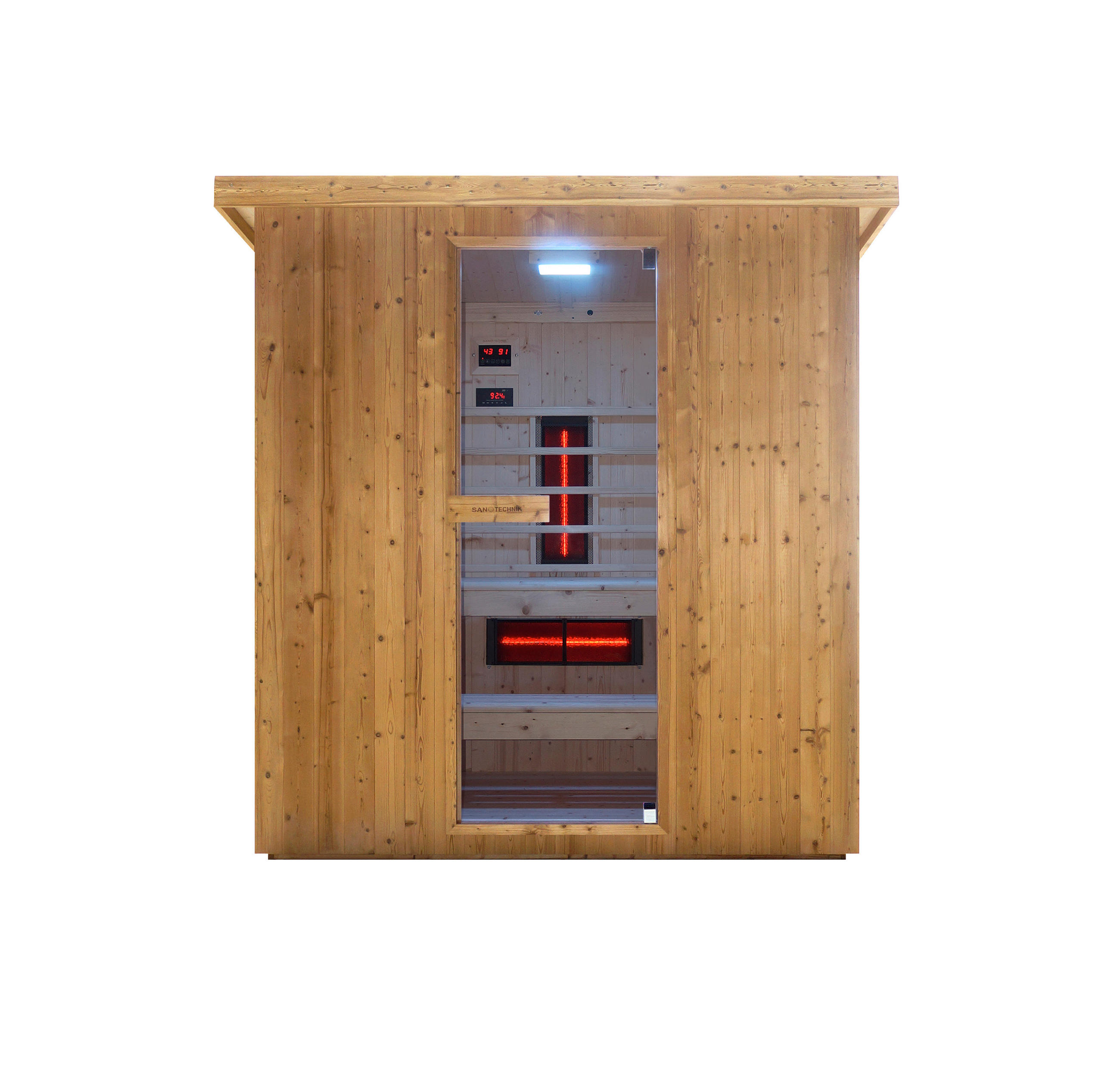 INFRAROTKABINE für 5-6 Personen Lahti  - KONVENTIONELL, Holz (198/181,5/202,2cm) - Sanotechnik