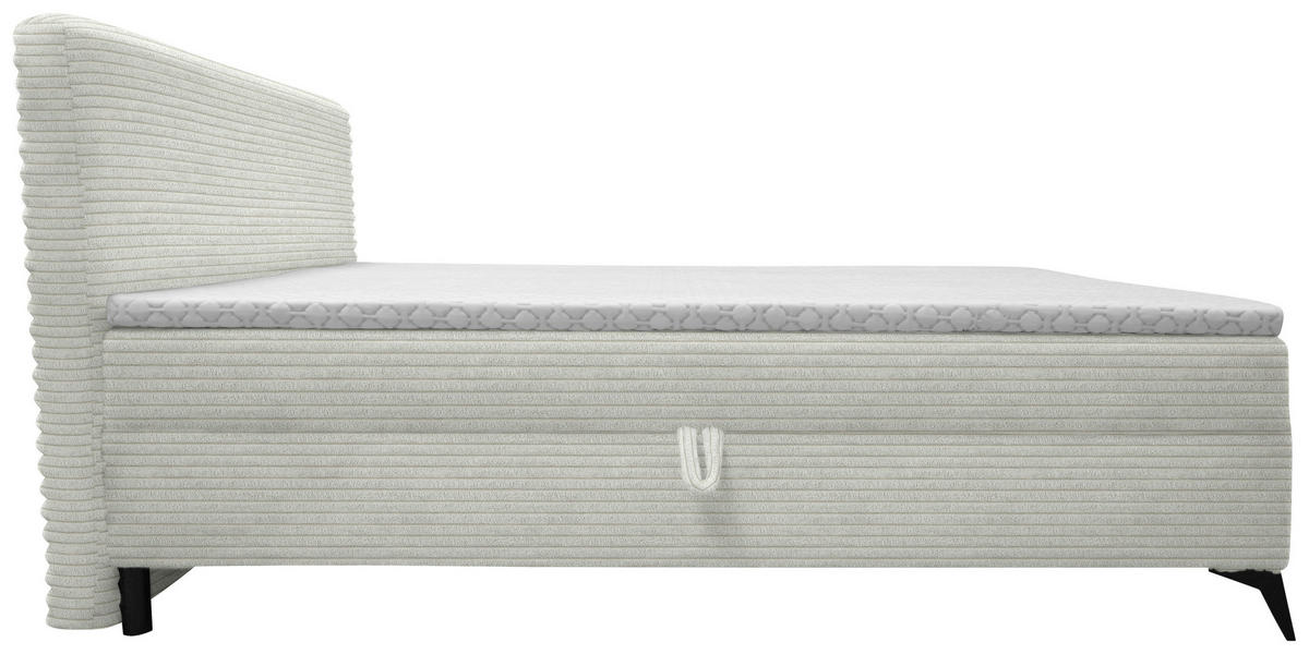 BOXBETT 180/200 cm  in Grauweiss  - Schwarz/Grauweiss, Design, Holz/Holzwerkstoff (180/200cm) - Xora
