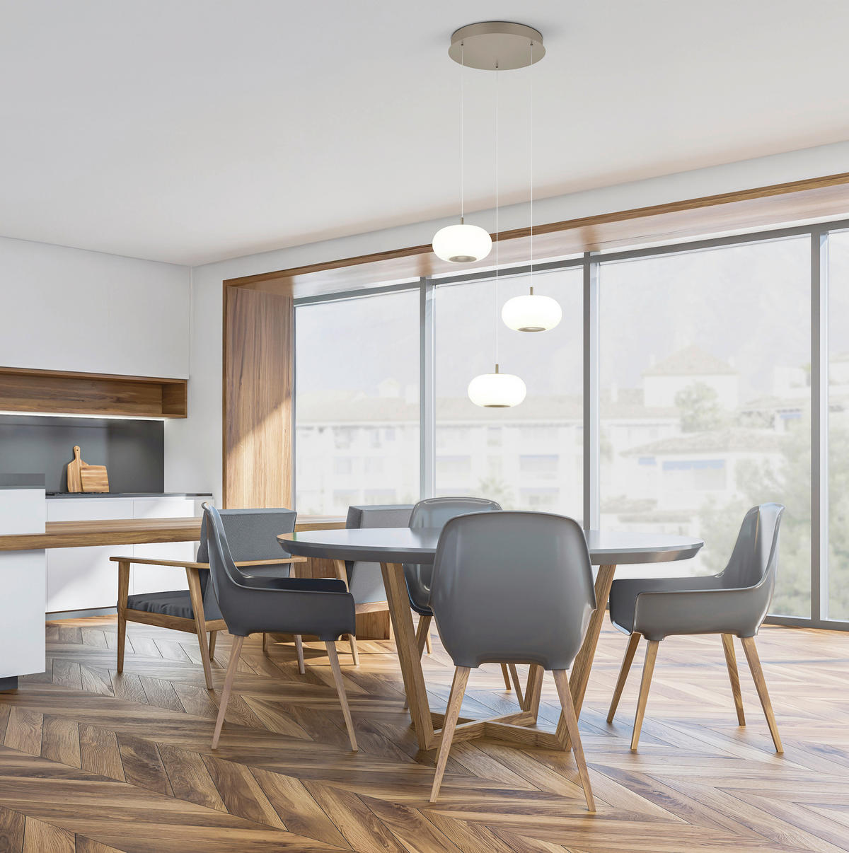LED-HÄNGELEUCHTE Sapo 34/210 cm   - Cappuccino, Design, Glas/Metall (34/210cm) - Helestra