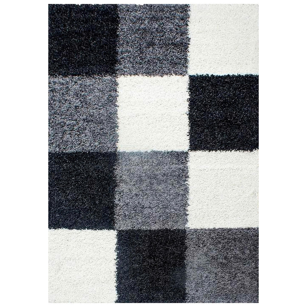 Hochflor Teppich Schwarz Life 160x230 Cm