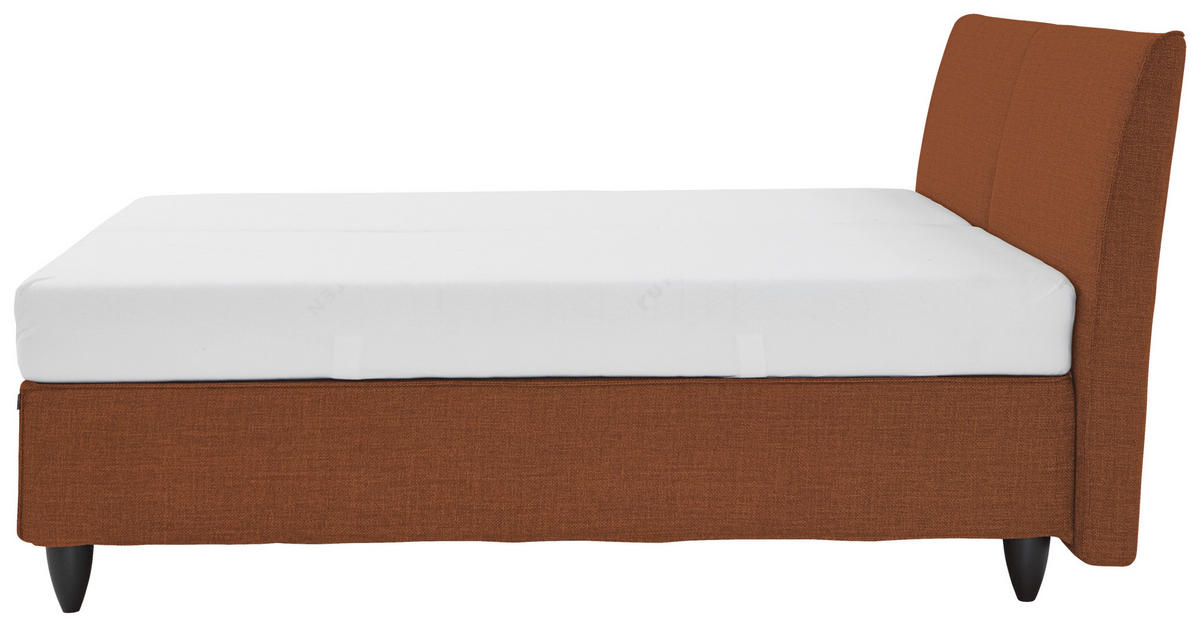 BOXSPRINGBETT 180/200 cm  in Orange  - Schwarz/Orange, Design, Holzwerkstoff/Kunststoff (180/200cm) - RUF Betten