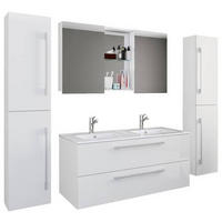 BADEZIMMER 5-teilig  in 178 cm  - Alufarben/Weiß, MODERN, Keramik/Holzwerkstoff (178cm) - MID.YOU