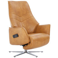 RELAXSESSEL Leder Currygelb  - Currygelb, Design, Leder/Metall (74/109/82cm) - Himolla